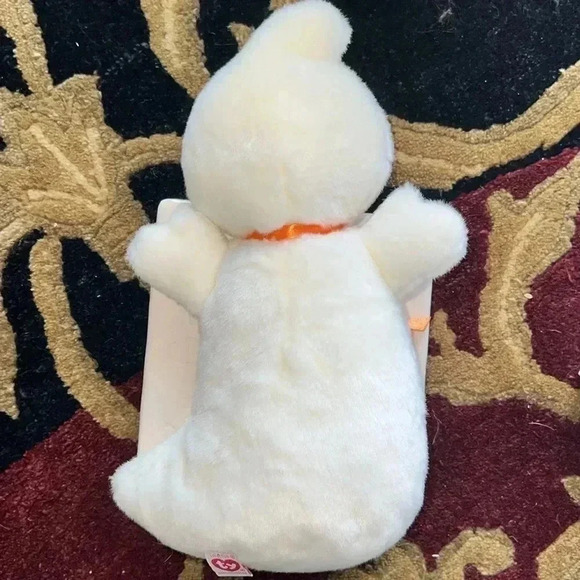 TY Beanie Buddy Spooky the Ghost 13 inch Large Beanie Baby Halloween Plush 2001 - Picture 4 of 11